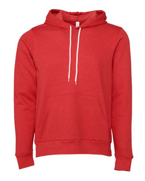 BELLA + CANVAS 3719 - Unisex Sponge Fleece Hoodie Sweatshirt - Heather Red