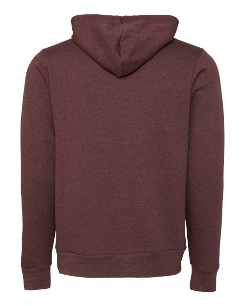 BELLA + CANVAS 3719 - Unisex Sponge Fleece Hoodie Sweatshirt - Heather Maroon