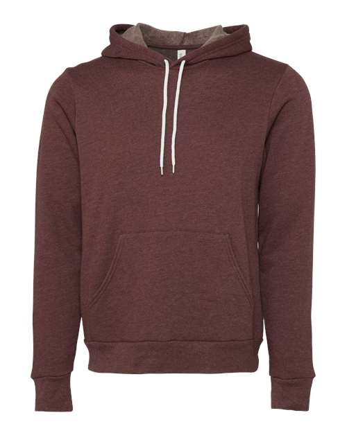 BELLA + CANVAS 3719 - Unisex Sponge Fleece Hoodie Sweatshirt - Heather Maroon
