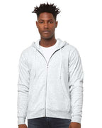 BELLA + CANVAS 3739 - Unisex Sponge Fleece Full-Zip Hoodie Sweatshirt - Ash