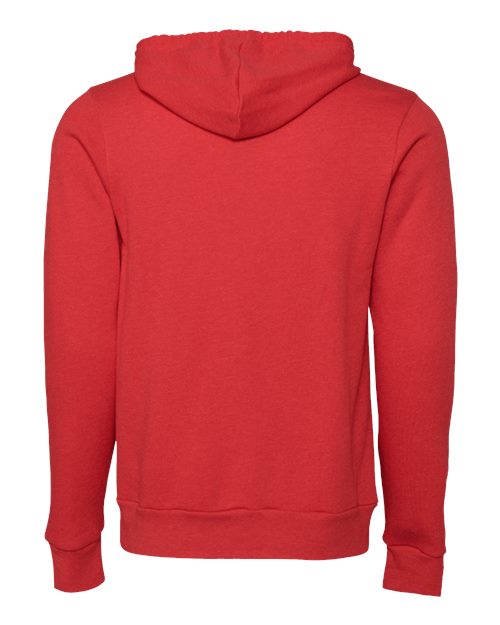 BELLA + CANVAS 3739 - Unisex Sponge Fleece Full-Zip Hoodie Sweatshirt - Heather Red