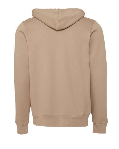 BELLA + CANVAS 3739 - Unisex Sponge Fleece Full-Zip Hoodie Sweatshirt - Tan