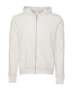 BELLA + CANVAS 3739 - Unisex Sponge Fleece Full-Zip Hoodie Sweatshirt - Vintage White