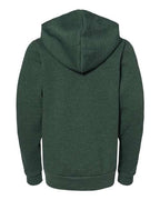 BELLA + CANVAS 3739Y - Youth Sponge Fleece Full-Zip Hoodie Sweatshirt - Heather Forest