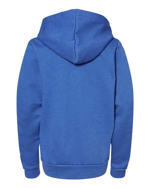 BELLA + CANVAS 3739Y - Youth Sponge Fleece Full-Zip Hoodie Sweatshirt - Heather True Royal