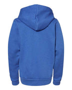 BELLA + CANVAS 3739Y - Youth Sponge Fleece Full-Zip Hoodie Sweatshirt - Heather True Royal