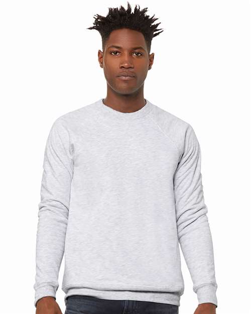 BELLA + CANVAS 3901 - Unisex Sponge Fleece Raglan Crewneck Sweatshirt - Ash