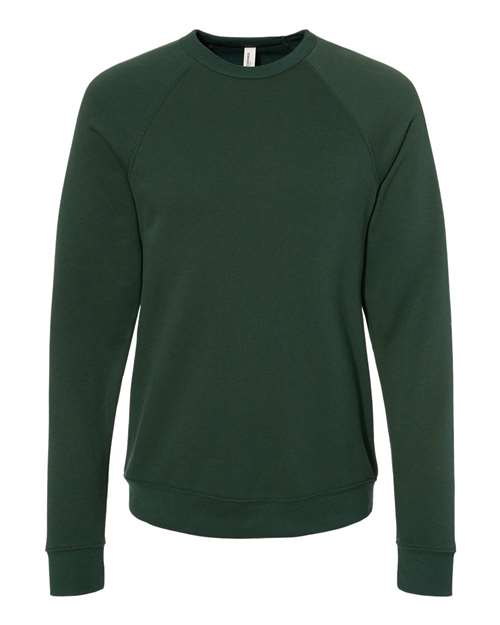 BELLA + CANVAS 3901 - Unisex Sponge Fleece Raglan Crewneck Sweatshirt - Forest