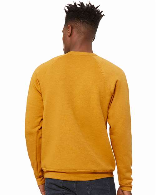 BELLA + CANVAS 3901 - Unisex Sponge Fleece Raglan Crewneck Sweatshirt - Heather Mustard