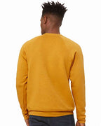 BELLA + CANVAS 3901 - Unisex Sponge Fleece Raglan Crewneck Sweatshirt - Heather Mustard