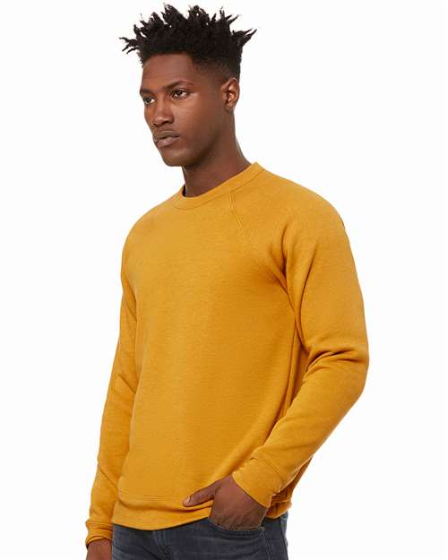 BELLA + CANVAS 3901 - Unisex Sponge Fleece Raglan Crewneck Sweatshirt - Heather Mustard
