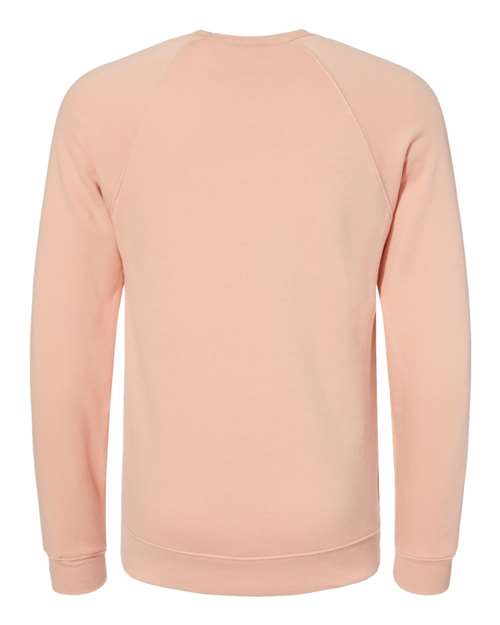 BELLA + CANVAS 3901 - Unisex Sponge Fleece Raglan Crewneck Sweatshirt - Peach