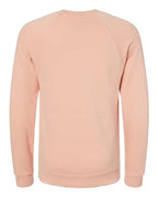 BELLA + CANVAS 3901 - Unisex Sponge Fleece Raglan Crewneck Sweatshirt - Peach