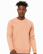 BELLA + CANVAS 3901 - Unisex Sponge Fleece Raglan Crewneck Sweatshirt - Peach