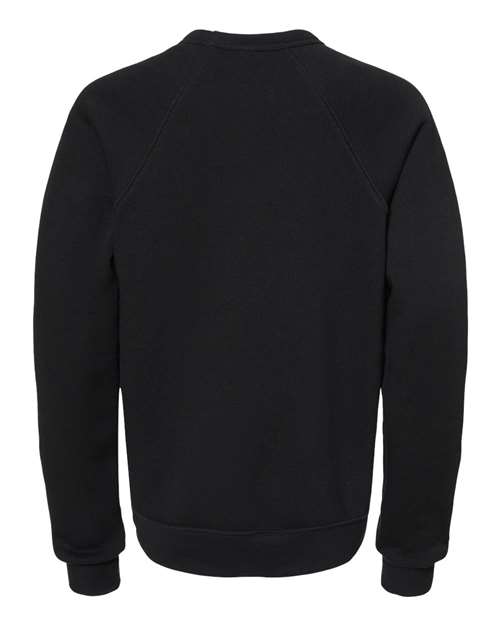 BELLA + CANVAS 3901Y - Youth Sponge Fleece Crewneck Sweatshirt - Black