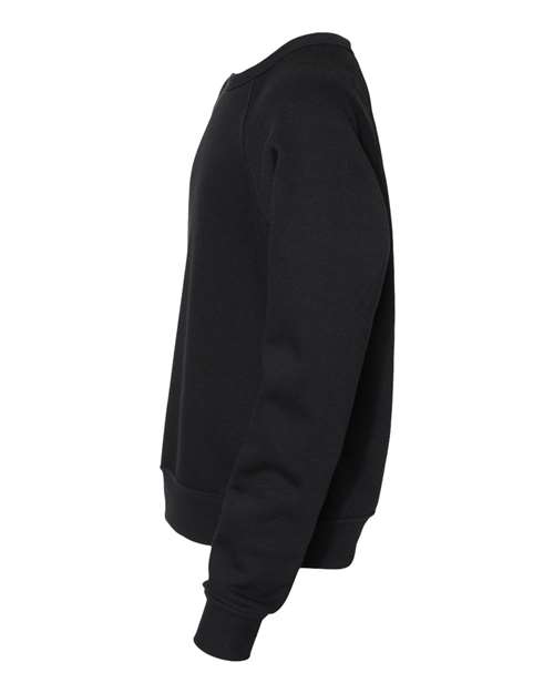 BELLA + CANVAS 3901Y - Youth Sponge Fleece Crewneck Sweatshirt - Black