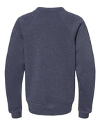 BELLA + CANVAS 3901Y - Youth Sponge Fleece Crewneck Sweatshirt - Heather Navy