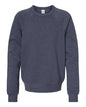 BELLA + CANVAS 3901Y - Youth Sponge Fleece Crewneck Sweatshirt - Heather Navy