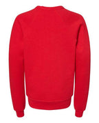 BELLA + CANVAS 3901Y - Youth Sponge Fleece Crewneck Sweatshirt - Red