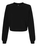 BELLA + CANVAS 7505 - Women's Crop Raglan Crewneck Sweatshirt - Black