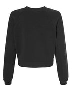 BELLA + CANVAS 7505 - Women's Crop Raglan Crewneck Sweatshirt - Dark Grey