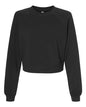 BELLA + CANVAS 7505 - Women's Crop Raglan Crewneck Sweatshirt - Dark Grey