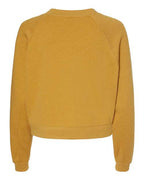 BELLA + CANVAS 7505 - Women's Crop Raglan Crewneck Sweatshirt - Heather Mustard