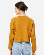 BELLA + CANVAS 7505 - Women's Crop Raglan Crewneck Sweatshirt - Heather Mustard