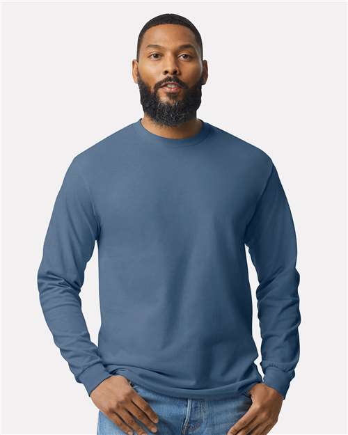 Gildan 5400 - Unisex Heavy CottonTM Long Sleeve T-Shirt - Indigo Blue