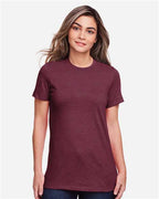 Gildan 64001LCVC - Women's Softstyle CVC T-Shirt - Maroon Mist