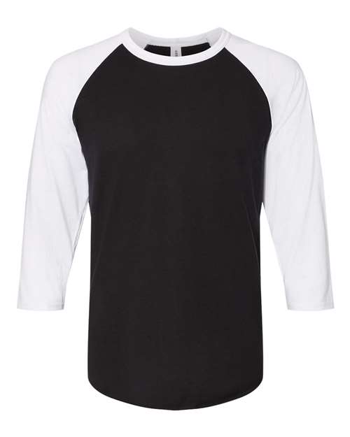 JERZEES 560RR - Premium Blend Ringspun Three-Quarter Sleeve Raglan Baseball T-Shirt JERZEES