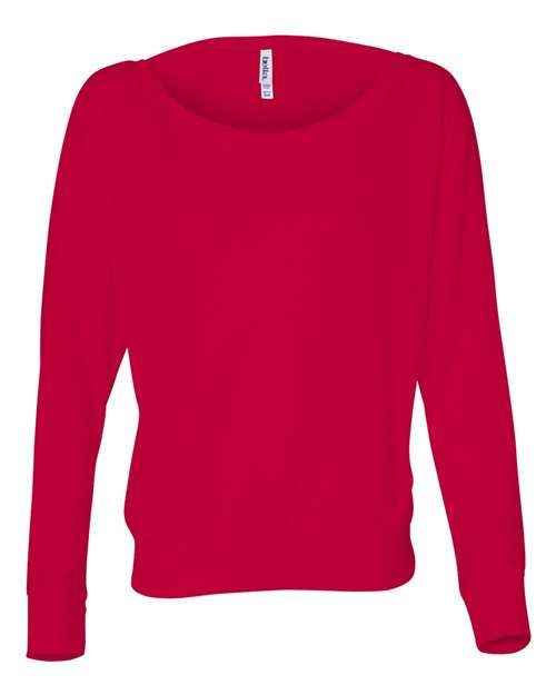 BELLA + CANVAS 8850 - Women’s Flowy Off Shoulder Long Sleeve Tee