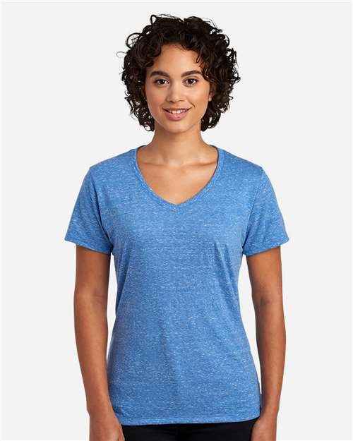 JERZEES 88WVR - Women's Snow Heather Jersey V-Neck T-Shirt
