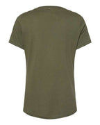 BELLA + CANVAS 6405 - Womens Relaxed Jersey V-Neck Tee - Military Green