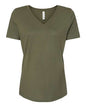 BELLA + CANVAS 6405 - Womens Relaxed Jersey V-Neck Tee - Military Green
