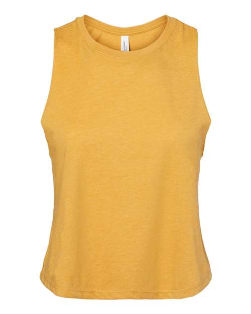BELLA + CANVAS 6682 - Women's Racerback Crop Tank - Heather Mustard