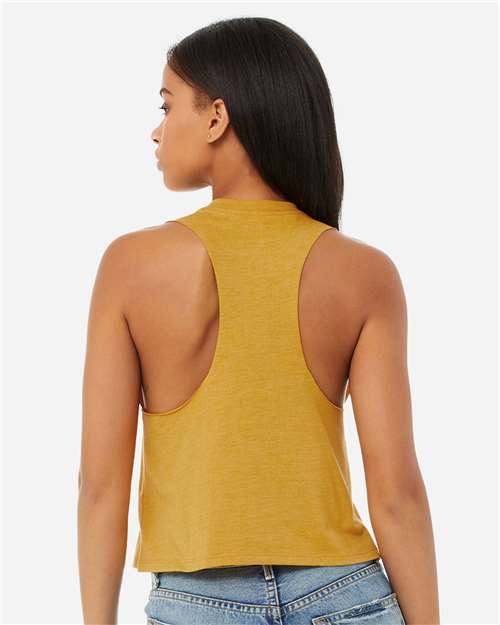 BELLA + CANVAS 6682 - Women's Racerback Crop Tank - Heather Mustard