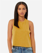 BELLA + CANVAS 6682 - Women's Racerback Crop Tank - Heather Mustard