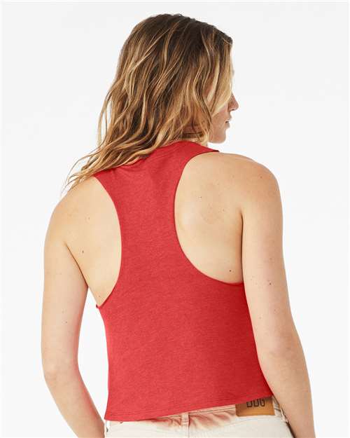 BELLA + CANVAS 6682 - Women's Racerback Crop Tank - Heather Red