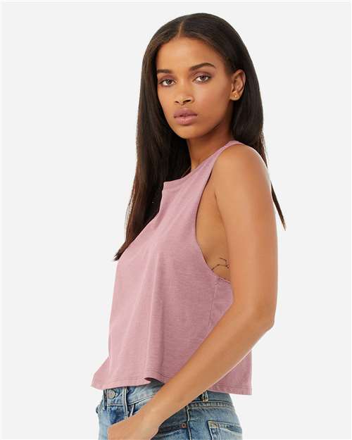BELLA + CANVAS 6682 - Women's Racerback Crop Tank - Heather Orchid