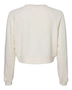 BELLA + CANVAS 7505 - Women's Crop Raglan Crewneck Sweatshirt - Vintage White