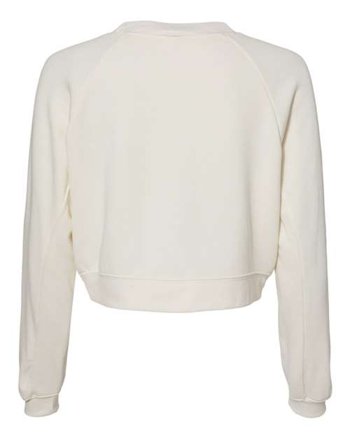 BELLA + CANVAS 7505 - Women's Crop Raglan Crewneck Sweatshirt - Vintage White