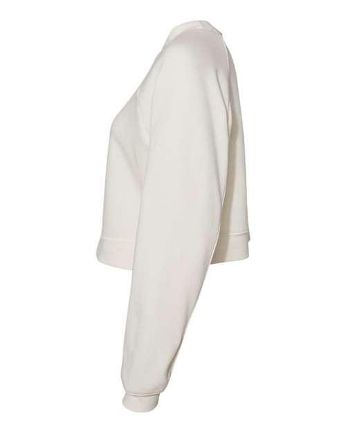 BELLA + CANVAS 7505 - Women's Crop Raglan Crewneck Sweatshirt - Vintage White
