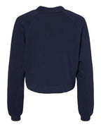 BELLA + CANVAS 7505 - Women's Crop Raglan Crewneck Sweatshirt - Navy