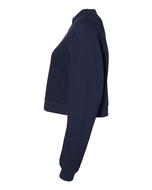 BELLA + CANVAS 7505 - Women's Crop Raglan Crewneck Sweatshirt - Navy