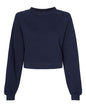 BELLA + CANVAS 7505 - Women's Crop Raglan Crewneck Sweatshirt - Navy