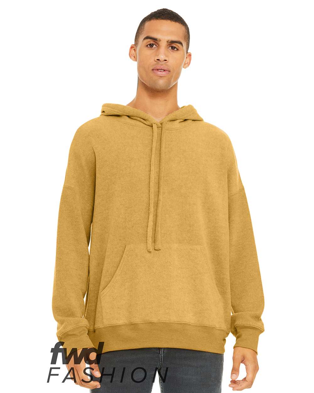 BELLA + CANVAS 3329 — Unisex FWD Fashion Sueded Fleece Hoodie Sweatshirt — Heather Mustard