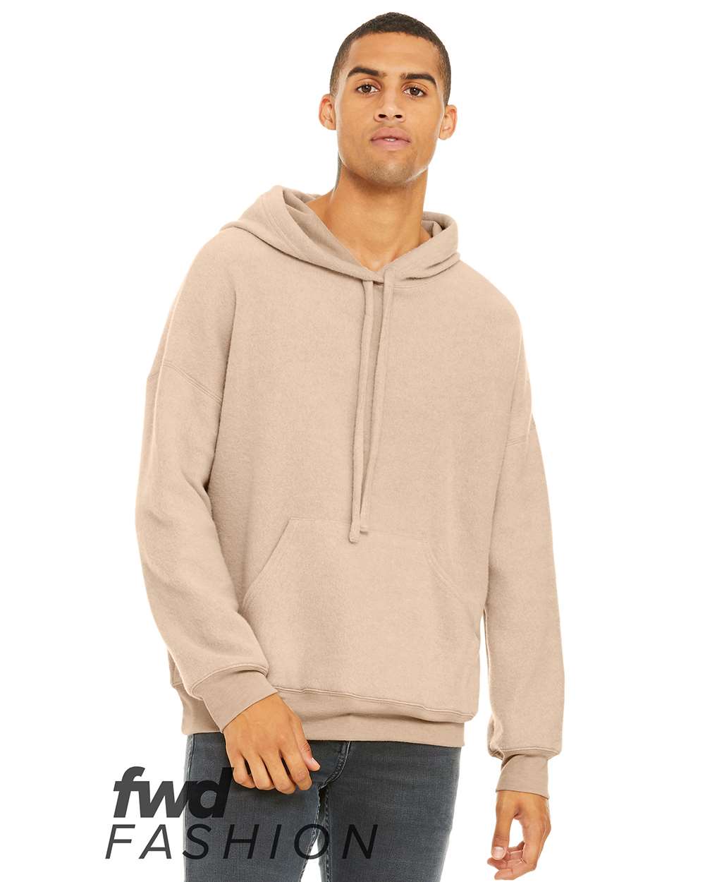 BELLA + CANVAS 3329 — Unisex FWD Fashion Sueded Fleece Hoodie Sweatshirt — Heather Oat
