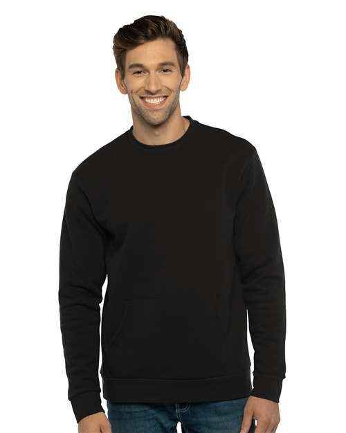 Next Level 9001 - Unisex Santa Barbara Pocket Crewneck Sweatshirt