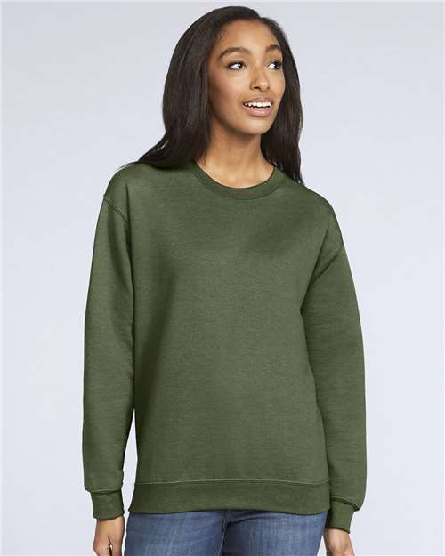 Gildan SF000 - Unisex Softstyle Midweight Crewneck Sweatshirt - Military Green